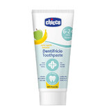 Baby toothpaste without fluoride with apple and banana flavor, + 6 months, 50 ml, Chicco