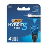 Rezerve aparat de ras pentru barbati Hybrid Flex3, 4 buc, BIC