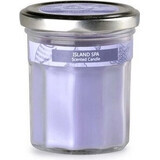 Emocio Frasco de vidrio morado con tapa metálica Vela perfumada Island Spa 1×1 ud, tamaño 69 x 85 mm