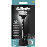 Scheermes Gillette Mach3 Houtskool + koppen 6st 1×1, scheermes