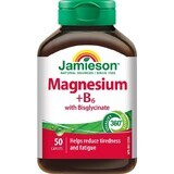 Jamieson Magnésium + Vitamine B6 avec bisglycinate 1×50 tbl, complément alimentaire