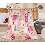 Pătură pentru copii ELLA 1003/119 N 100x155cm patchwork roz 1×1 buc, pătură pentru copii