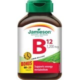 JAMIESON VITAMINA B12 VITAMINA B12 METILCOBALAMINA 1200 μg 1×80 tbl, rilascio graduale