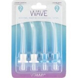 Vitammy Wave Mânere de înlocuire pentru duș dentar 1×4 buc, capete de înlocuire pentru duș dentar