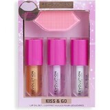 Revolution, Kiss & Go Glaze Lip Care Gift Set 1×1 set, set cadou