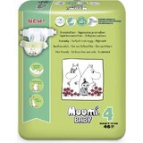 Muumi Baby 4 Maxi 7-14 kg, scutece ecologice 46 buc 1×46pcs, scutece ecologice