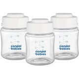 Canpol baby's Set flessen voor het bewaren van moedermelk 3x120ml 1×1st, set flessen