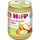 HiPP Organic Manzanas con Mango y Plátano 1×190 g, snack de fruta para niños