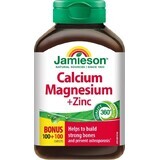 JAMIESON CALCIUM, MAGNESIUM AVEC ZINC 1×200 tbl, calcium + magnésium + zinc