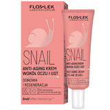 Floslek Laboratorium Snail, cremă anti-îmbătrânire în jurul ochilor și buzelor, 30 ml