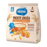 Nestle Simple Cereals Terci de orez și porumb, caise, fără lapte, după 6 luni, 144 g