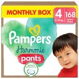 Pampers Harmonie Pants, scutece, mărimea 4, 9-15 kg, 168 buc