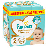 Pampers Premium Care, scutece, mărimea 2, 4-8 kg, 224 buc