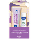 Set de schimbare Mustela, apă de curățare, fără clătire, 100 ml + cremă 1-2-3, de la naștere, 100 ml