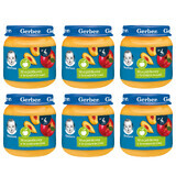 Set desert Gerber, mousse de mere cu piersici, după 4 luni, 6 x 125 g