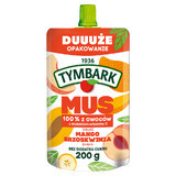 Mousse Tymbark en tube 100%, pomme, mangue, pêche, banane, sans sucre ajouté, 200 g