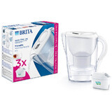 Brita Marella, ulcior cu filtru 2,4 l, alb + filtru Maxtra Pro Pure Performance, 3 bucăți