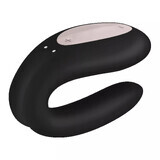 Satisfyer Double Joy, vibrateur pour couple commandé par téléphone, noir