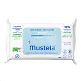 Mustela, șervețele de curățare, compostabile, neparfumate, de la naștere, 60 bucăți