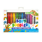 Gezichts- en huidschilderkrijt Body Doodlers, +6 jaar, 12 stuks, Ooly