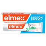 Elmex Caries Protection Junior, pastă de dinți pentru copii, 6-12 ani, 2 x 75 ml