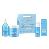 Aloesove Blue Face Kit, émulsion nettoyante, 190 ml + sérum occlusif, 30 ml + crème barrière pour le visage et le corps, 250 ml