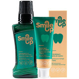 Kit SmileUp, pastă de dinți albitoare, mango exotic cu mentă, 75 ml + apă de gură răcoritoare, mango exotic cu mentă, 250 ml