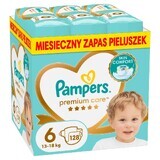 Pampers Premium Care, scutece, mărimea 6, 13-18 kg, 128 buc