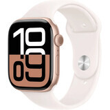 Apple Watch Series 10 GPS + Cellular 46mm Cassa in alluminio oro rosa con banda sportiva Light Blush - M/L