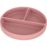 Petite&Mars Round Take&Match Dusty Rose 6m+ Round Take&Match Silicone Sharing Saucer 6m+