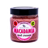 Macadamianusscreme mit gefriergetrockneten Himbeeren - knusprig, 180 g, Macadamia