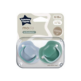 Chupetes ortodónticos Moda, 6-18 meses, 2 piezas, Azul/Verde, Tommee Tippee