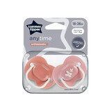 Chupetes ortodónticos Anytime, 18-36 meses, 2 piezas, Mariposa, Tommee Tippee