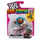 Sk8 Crew Mini Skateboard et figurine avec casque bleu, 9.6 cm, 5 ans+, Tech Dech