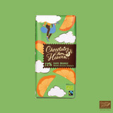 Ciocolata neagra 72% cu portocale Eco, 100 gr, Chocolates From Heaven