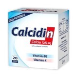 Calcidin,  Calciu 1200mg, 20 plicuri, Zdrovit