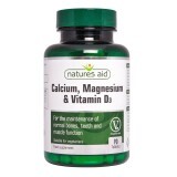 Calciu, Magneziu și Vitamina D3, 90 capsule, Natures Aid