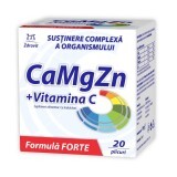 CaMgZn + Vitamina C Forte, 20 plicuri, Zdrovit