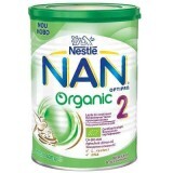 Nan 2 Organic Optipro Formula lapte de continuare, +6 luni, 400 g, Nestle