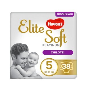 Scutece Elite Soft Pants Platinum Mega Nr. 5, 12-17 kg, 38 bucati, Huggies