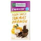 Ciocolata neagra cu aroma de portocale indulcita cu tagatoza, 85 g, Damhert