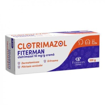 Clotrimazol crema 10 mg/g, 100 g, Fiterman