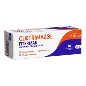 Clotrimazol crema 10 mg/g, 50 g, Fiterman