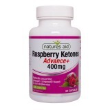 Cetona de zmeură cu ceai verde 400 mg Raspberry Ketones Advance+, 60 capsule, Natures Aid