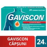 Gaviscon capsuni, 24 comprimate masticabile, Reckitt Benckiser