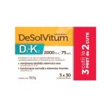 Pachet DeSolVitum D3+K2 2000UI D3 + 75µg K2, 30 comprimate filmate (3 la pret de 2), Aflofarm