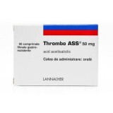 Thrombo ASS 50 mg, 30 comprimate gastrorezistente, Lannacher
