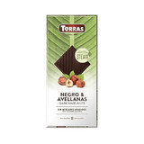 Ciocolata neagra cu alune si indulcitor, 125g, Torras