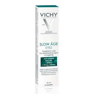 Cremă contur ochi pentru corectarea semnelor de îmbătrânire în curs de formare Slow Âge, 15 ml, Vichy