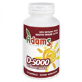 Vitamina D-5000, 120 cápsulas, Adams Vision